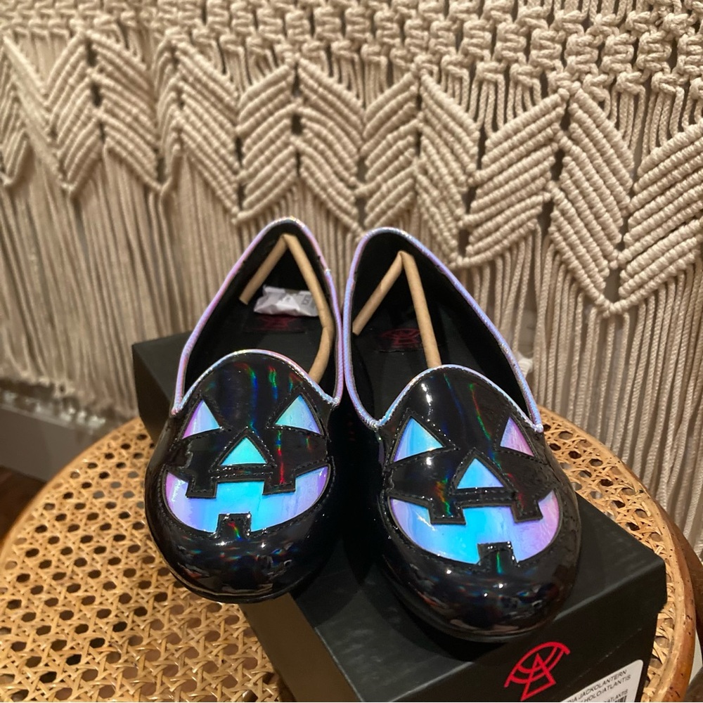 StrangeCult Lydia Holographic JackOLantern Halloween Spooky Flats
